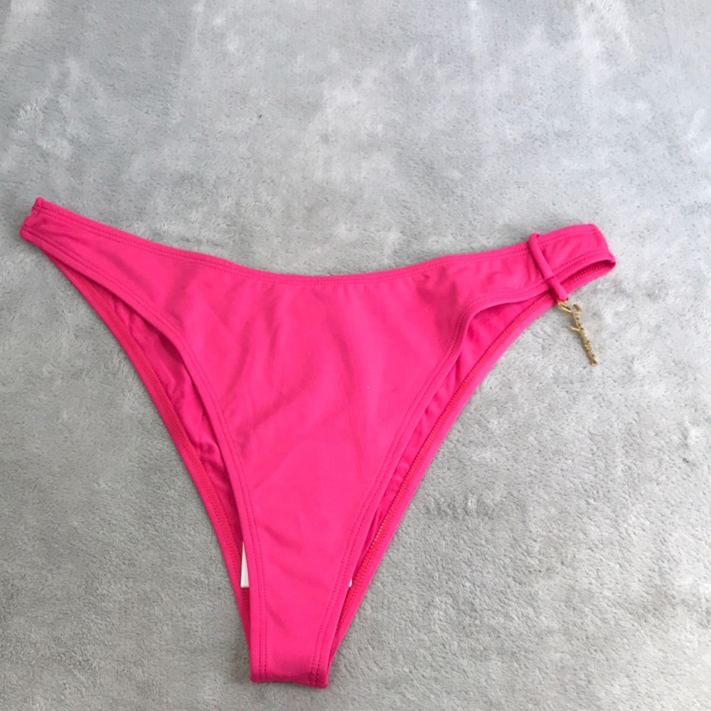 Jacquemus Hot Pink Women's Cheeky High Leg Bikini Bottom L New